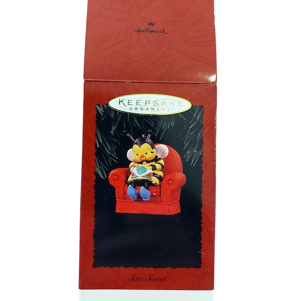 Hallmark Keepsake Ornament 1996 Sew Sweet Quilting Bumblebee Nina Aube QX5921